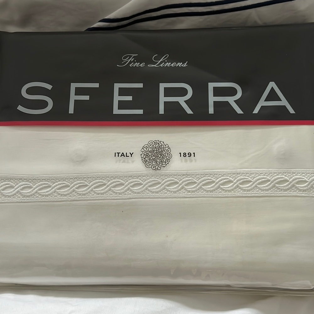 SFERRA KING DUVET COVER WHITE BRAND NEW